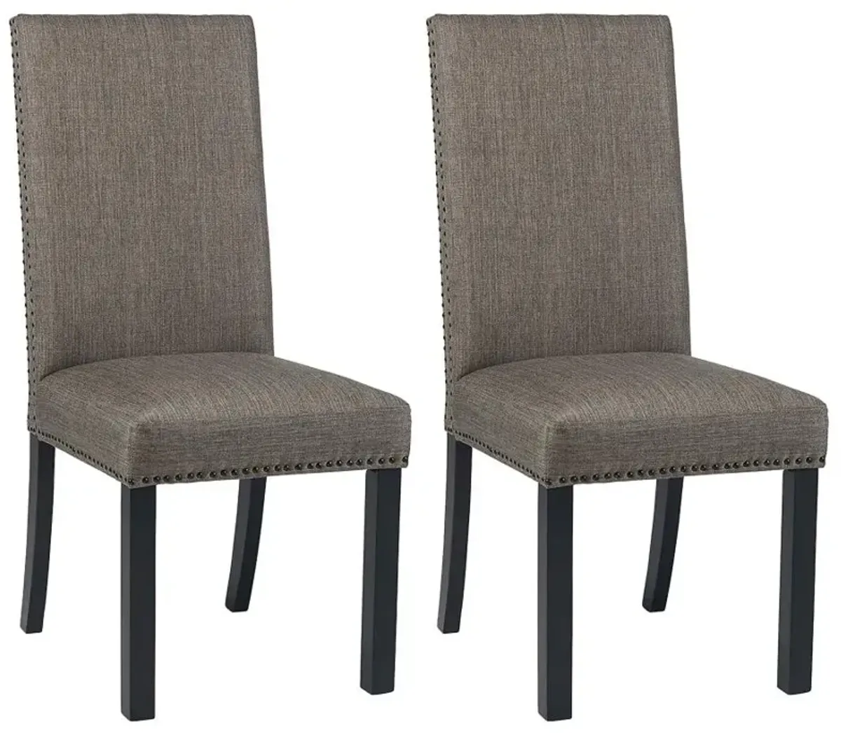 Hubbard Upholstered Side Chairs Charcoal (Set of 2)