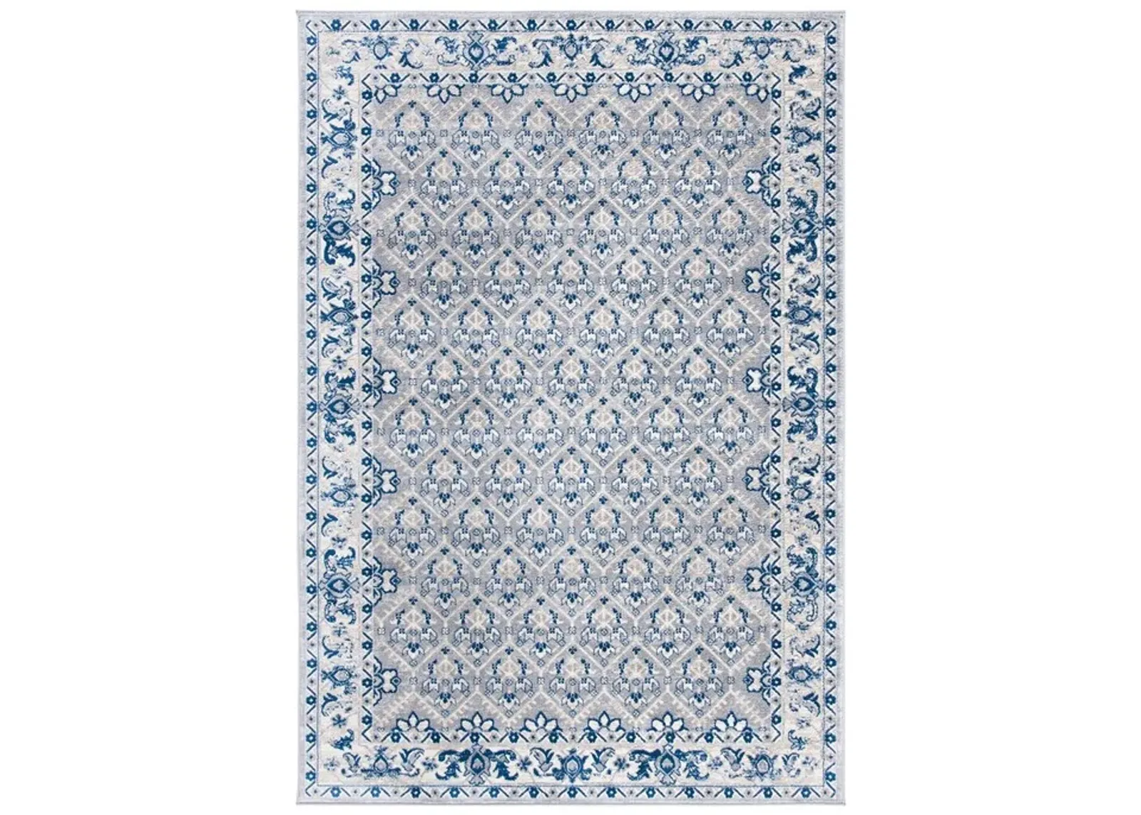 Brentwood 869 Grey / Blue 6'-7" X 6'-7" Square Square Powerloomed Rug