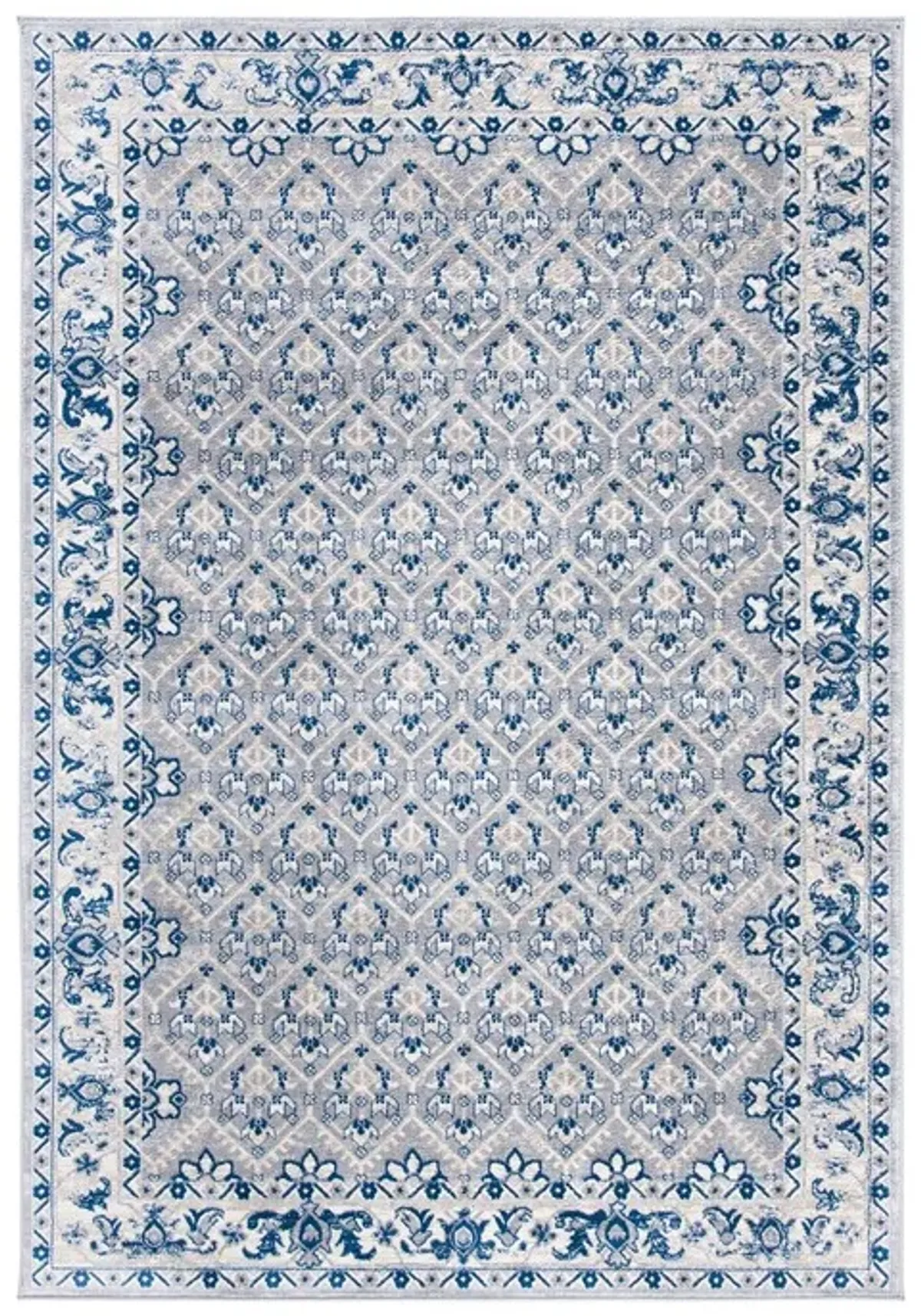 Brentwood 869 Grey / Blue 6'-7" X 6'-7" Square Square Powerloomed Rug