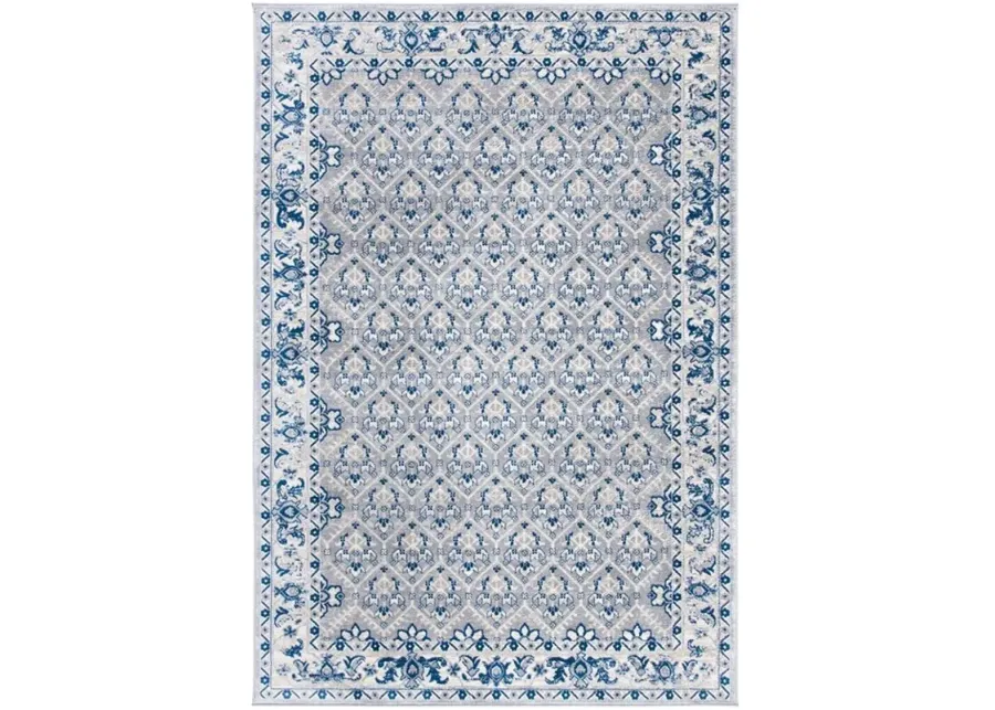 Brentwood 869 Grey / Blue 6'-7" X 6'-7" Square Square Powerloomed Rug