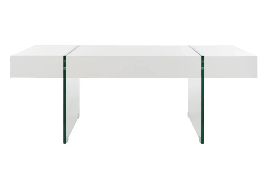 JACOB RECTANGULAR GLASS LEG MODERN COFFEE TABLE