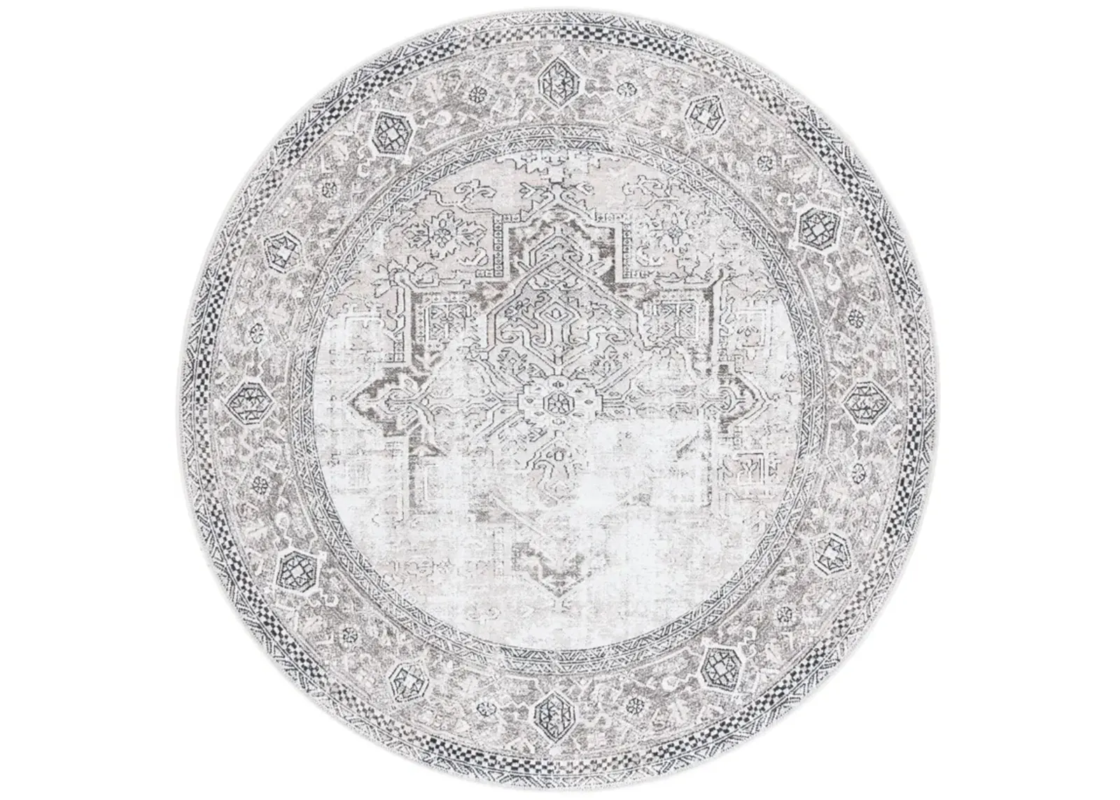 ORLANDO 766 TAUPE  6'-7' x 6'-7' Round Round Rug