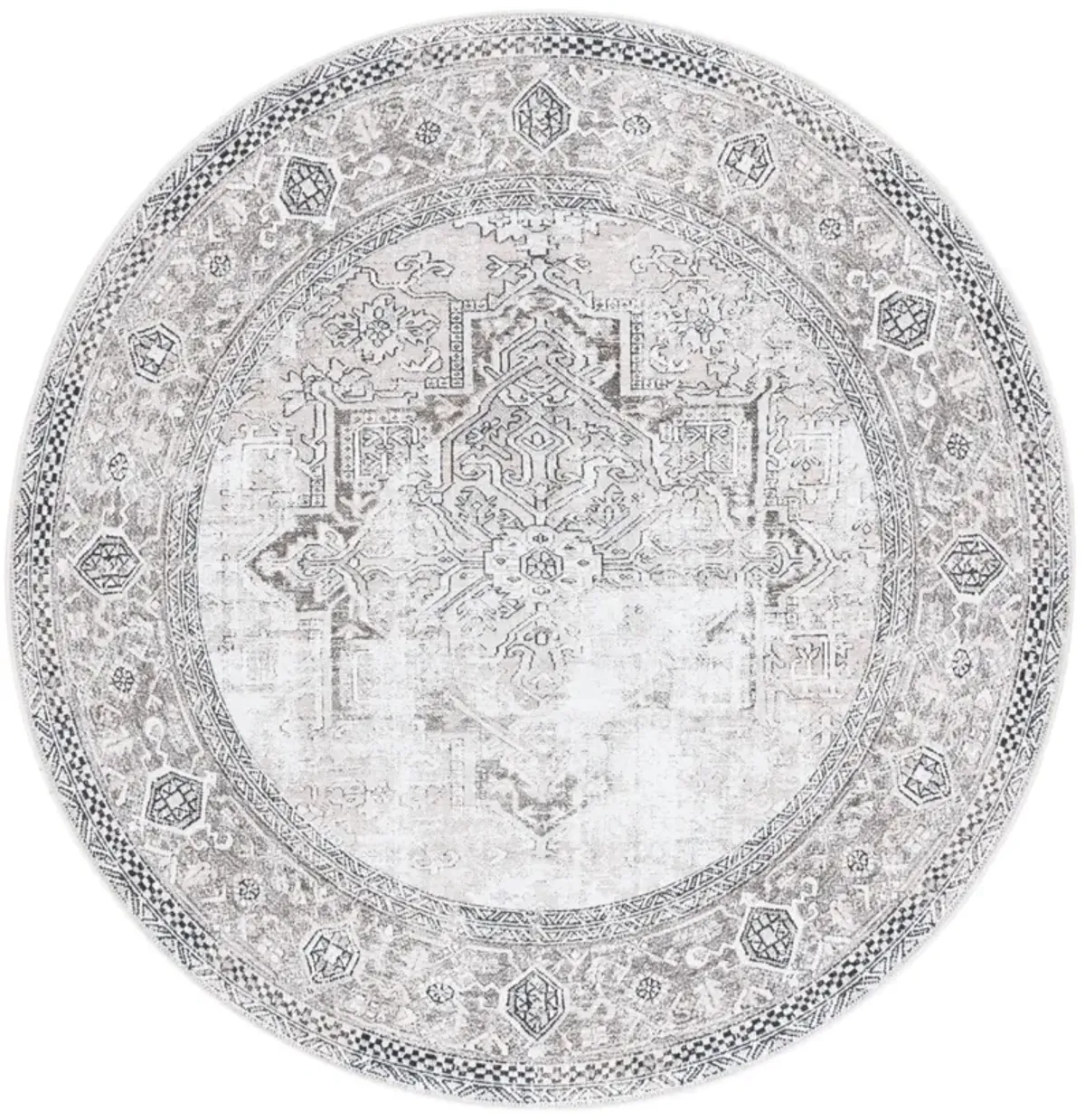 ORLANDO 766 TAUPE  6'-7' x 6'-7' Round Round Rug