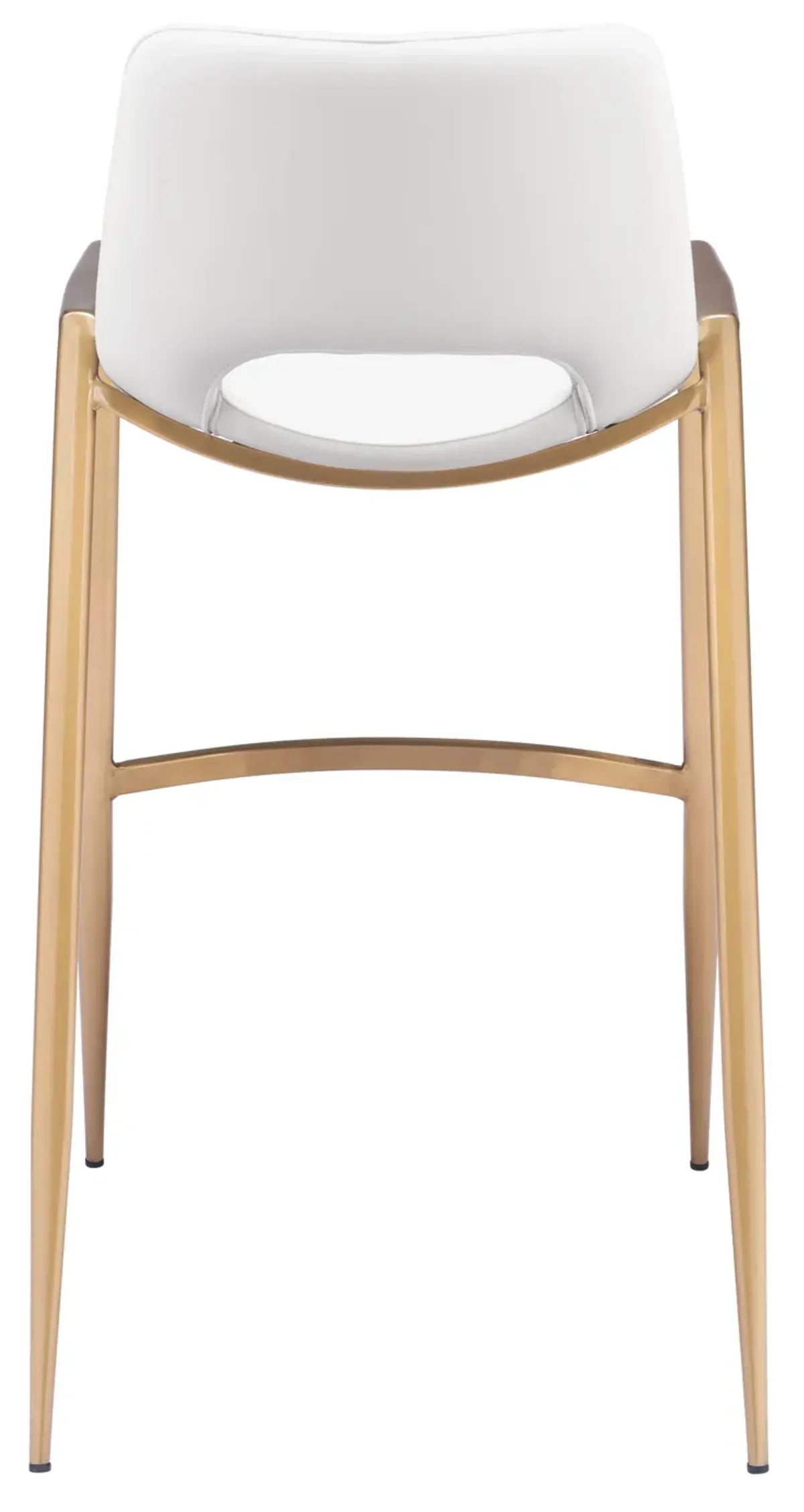 Desi Barstool (Set of 2) White & Gold