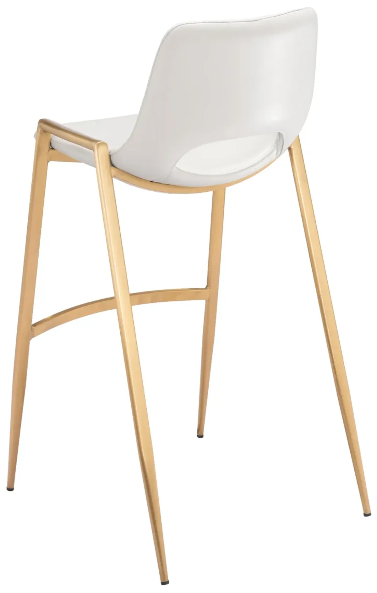 Desi Barstool (Set of 2) White & Gold