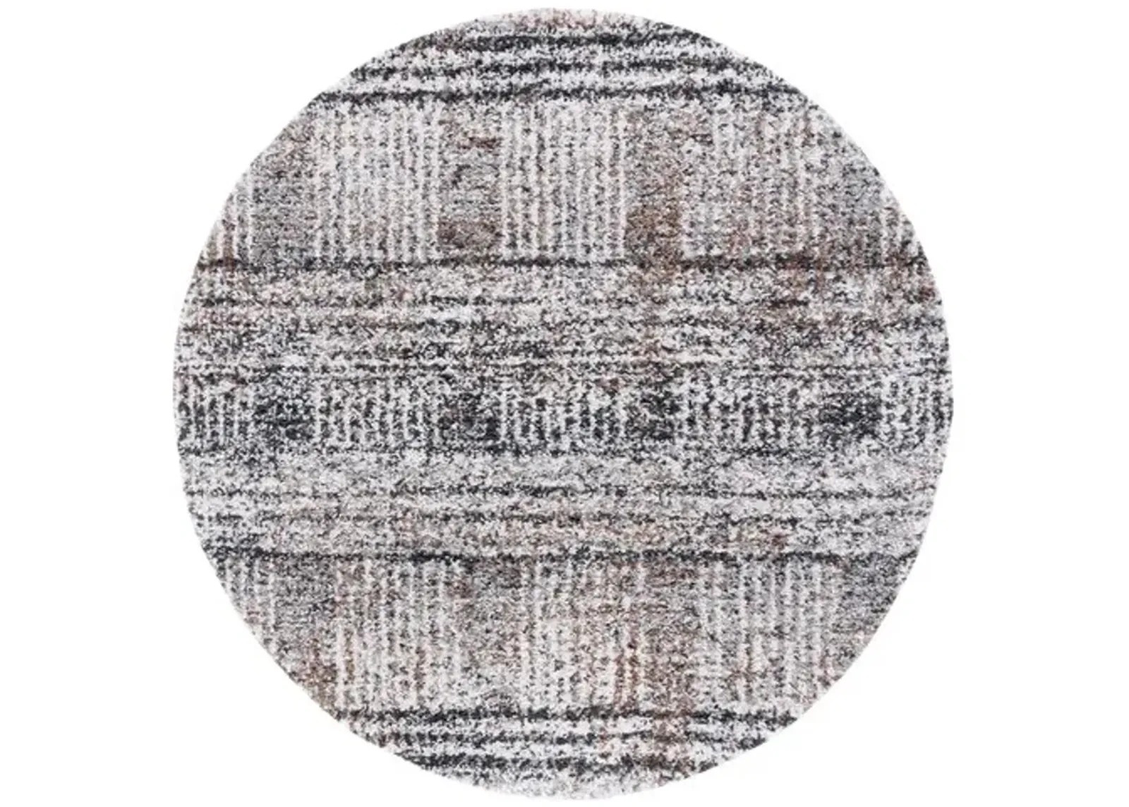 JERICHO SHAG 100 Black  6'-7' X 6'-7' Round Round Rug