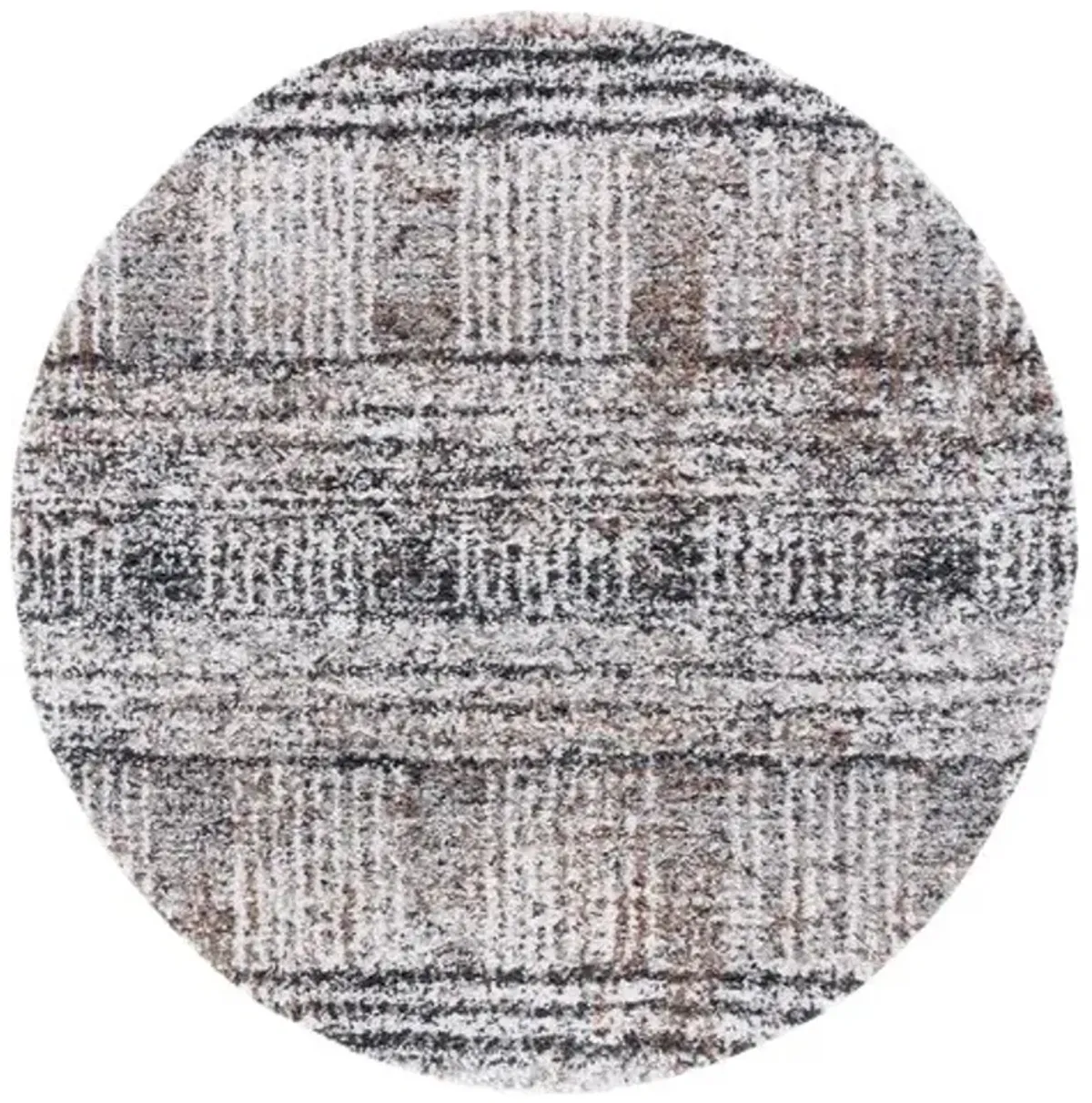 JERICHO SHAG 100 Black  6'-7' X 6'-7' Round Round Rug