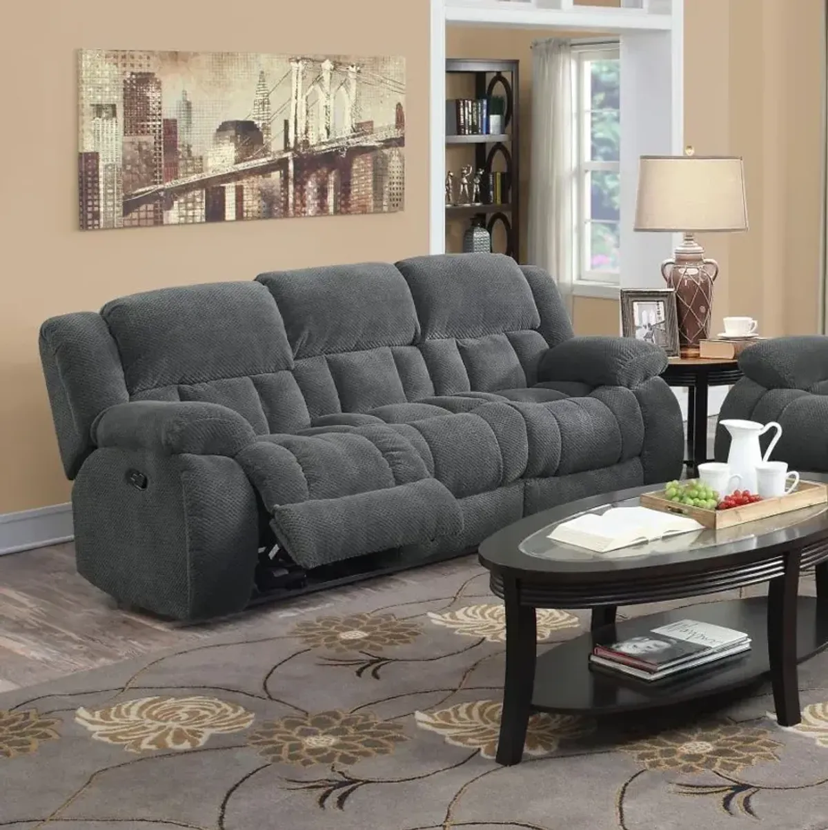 Weissman Pillow Top Arm Motion Sofa Charcoal