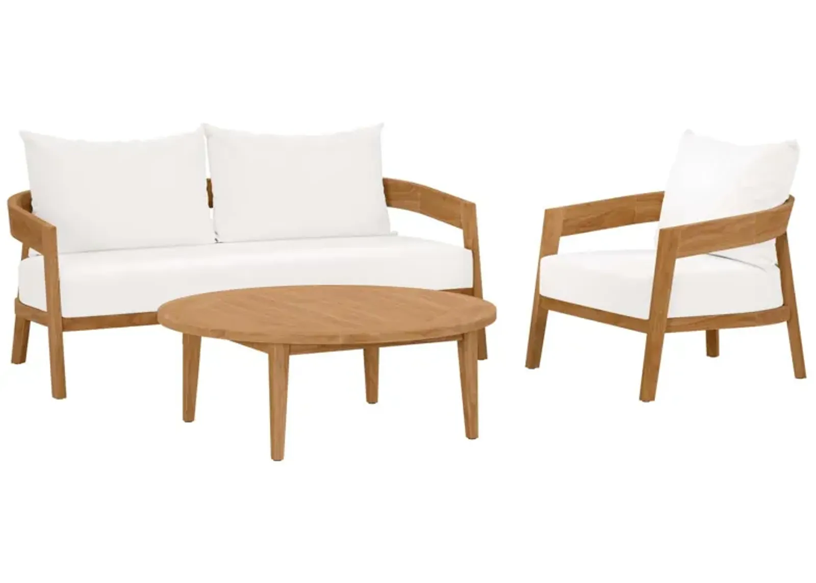 Brisbane 3-Piece Teak Wood Outdoor Patio Set