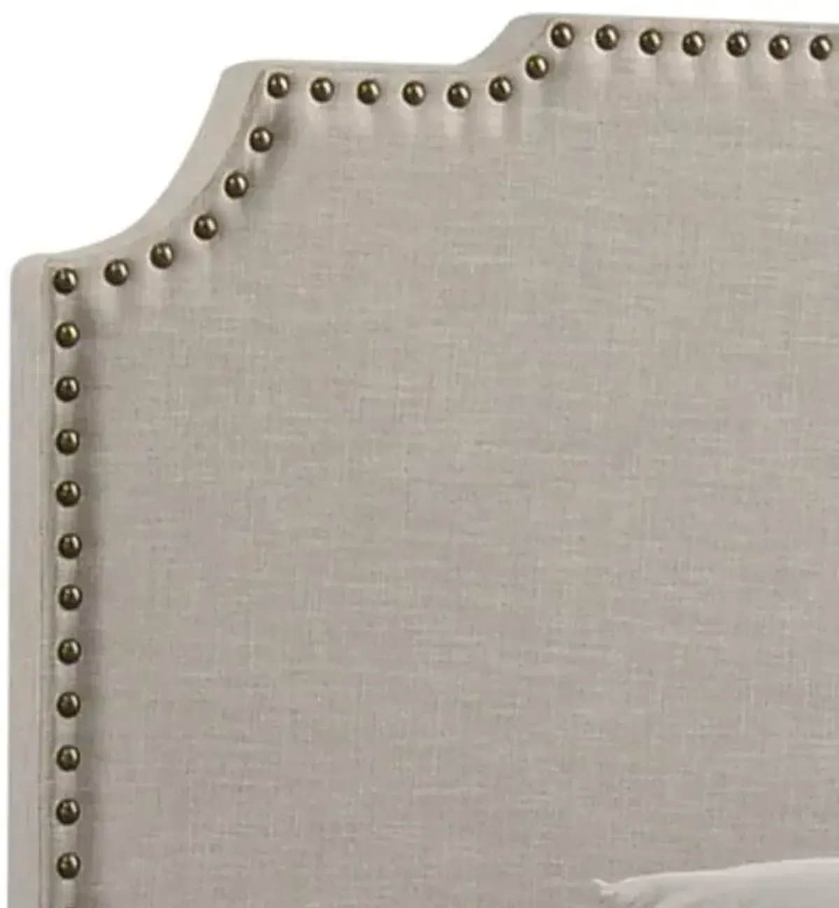 Tamarac Upholstered Nailhead Full Bed Beige