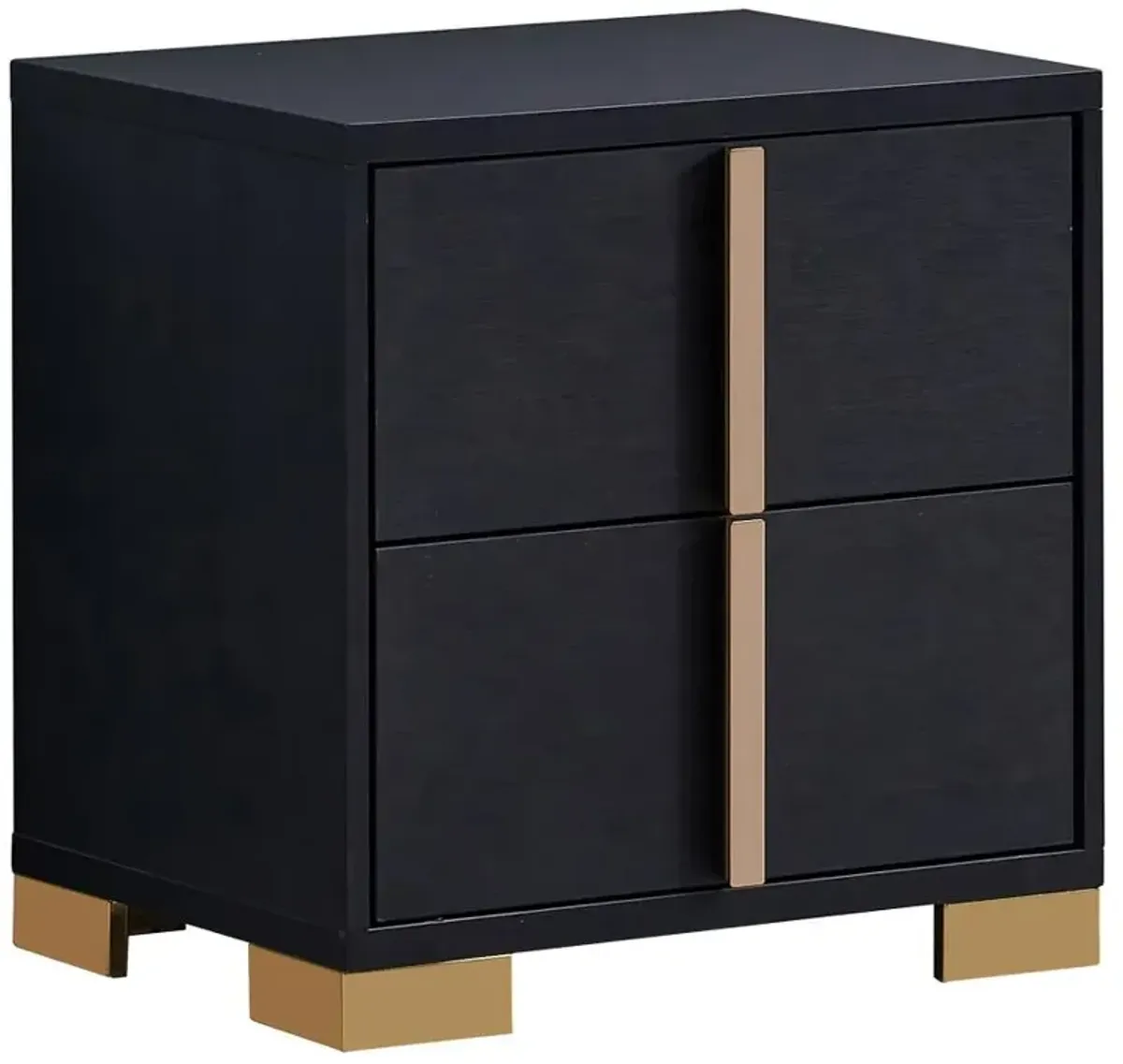 Marceline 2-drawer Nightstand Black