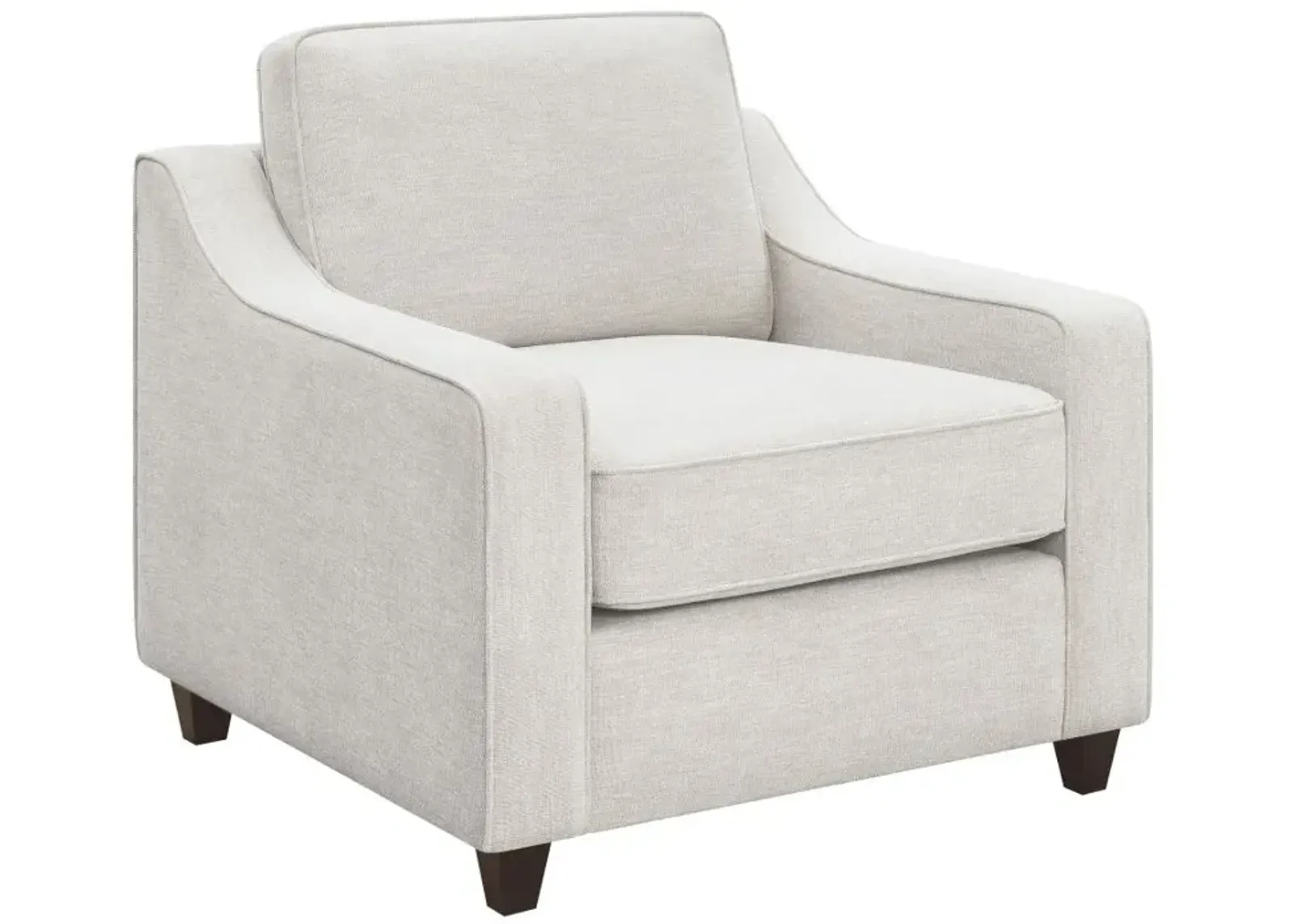 Christine Upholstered Cushion Back Chair Beige