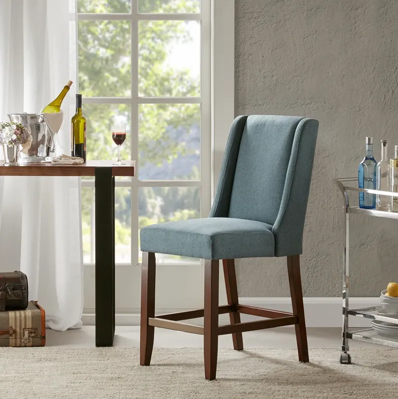 Madison Park Brody Blue Wing Counter Stool