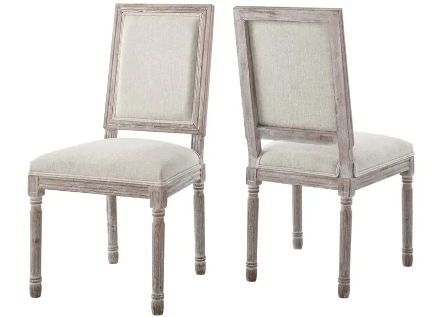 Court Dining Side Chair Upholstered Fabric Set of 2