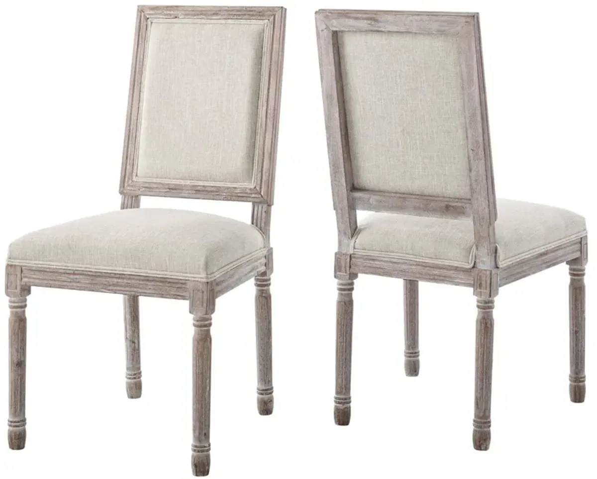 Court Dining Side Chair Upholstered Fabric Set of 2