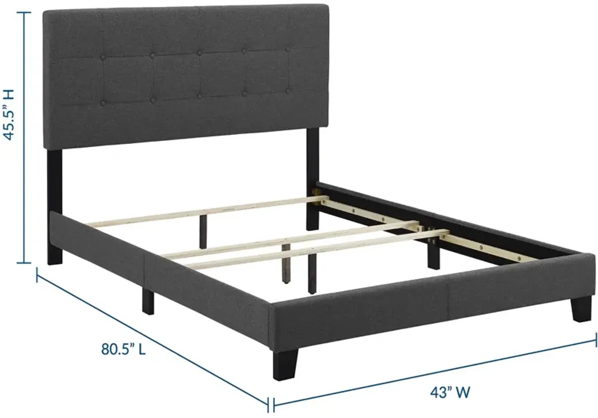 Amira Twin Upholstered Fabric Bed