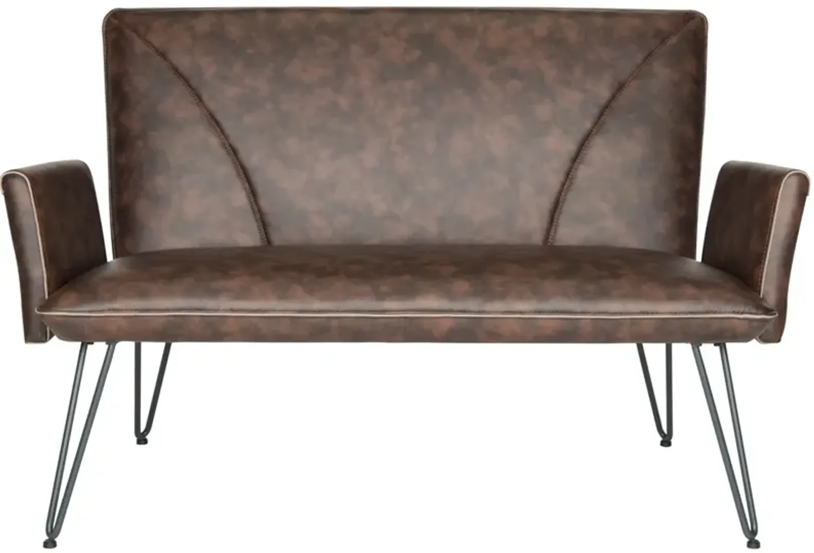 JOHANNES MID CENTURY MODERN LEATHER SETTEE