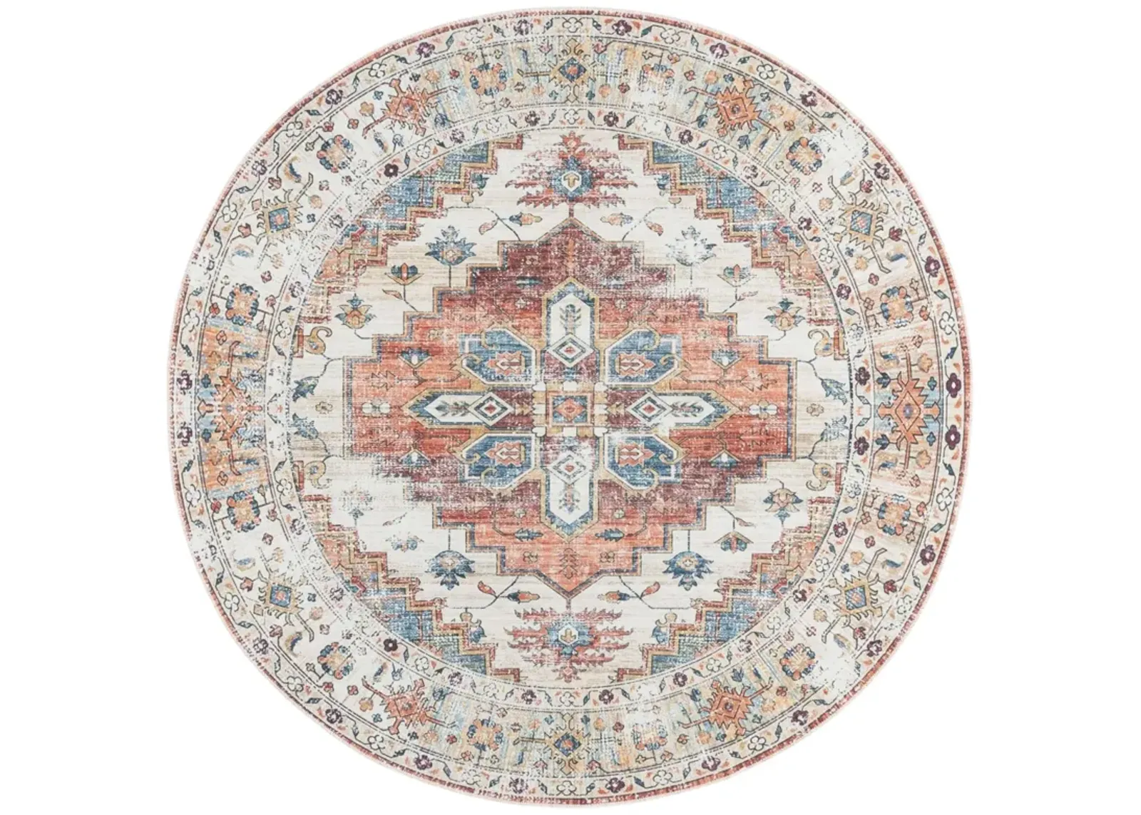 ARIZONA 209 RUST  6' x 6' Round Round Rug