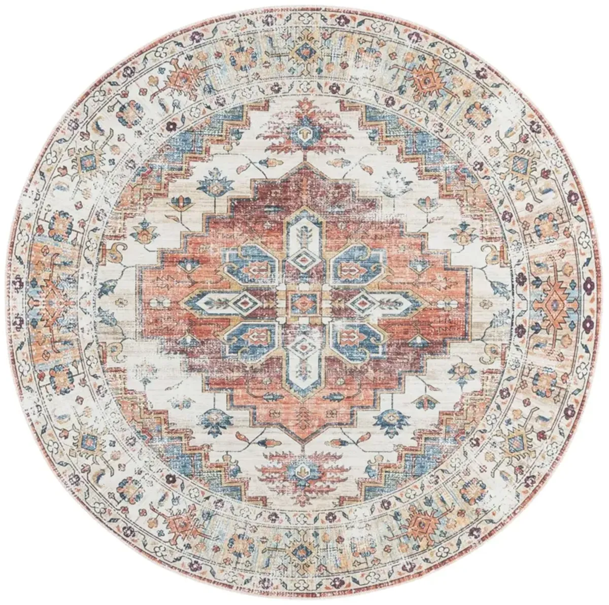 ARIZONA 209 RUST  6' x 6' Round Round Rug