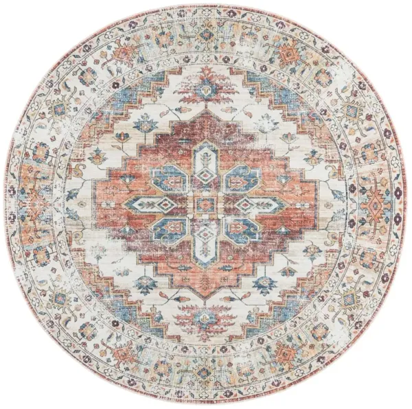 ARIZONA 209 RUST  6' x 6' Round Round Rug