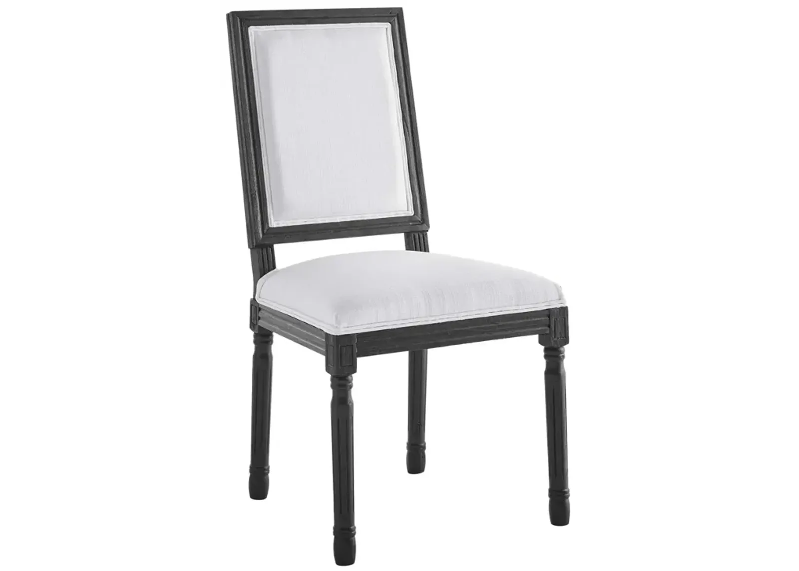 Court French Vintage Upholstered Fabric Dining Side Chair