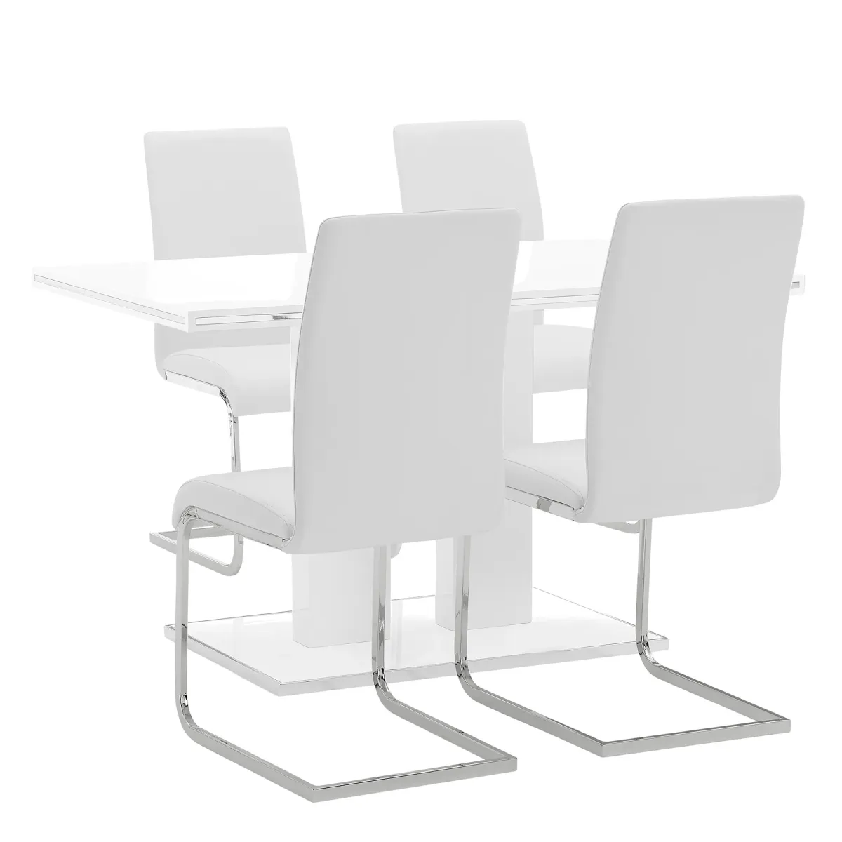 Amanda 5 Piece White Rectangular Dining Set