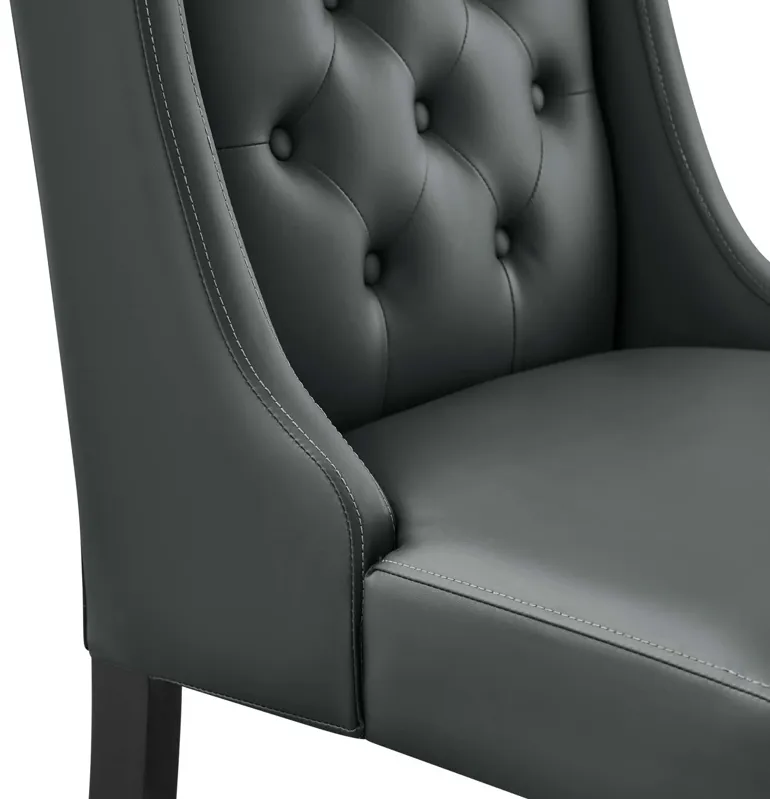 Baronet Button Tufted Vegan Leather Dining Chair