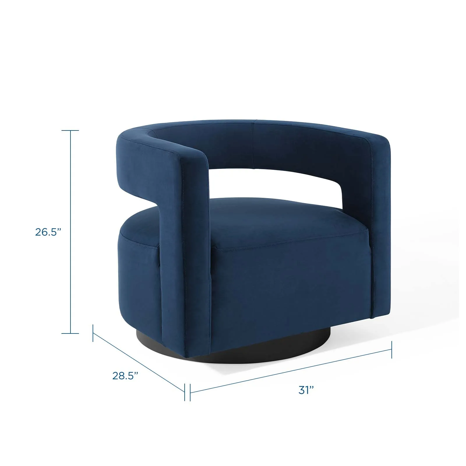 Spin Cutaway Swivel Armchair