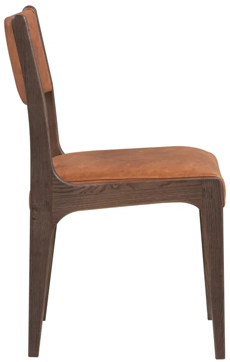 Wayne Top Grain Leather Autumn Brown Dining Chair