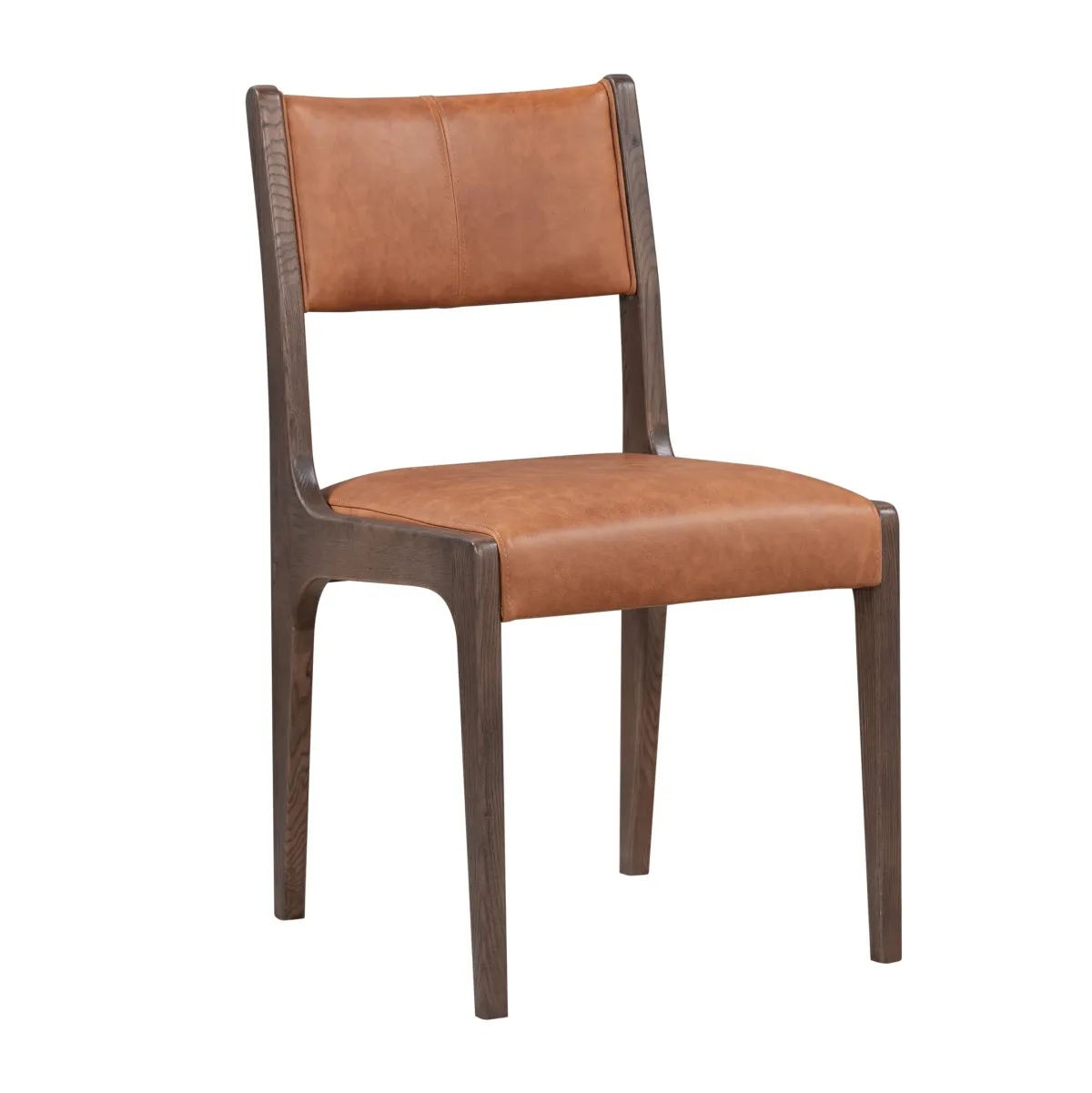 Wayne Top Grain Leather Autumn Brown Dining Chair