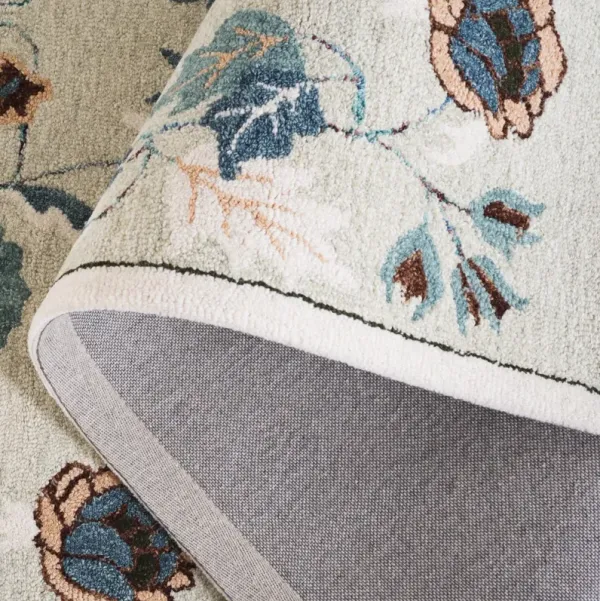 BLOSSOM 572 SAGE  6' x 6' Square Square Rug