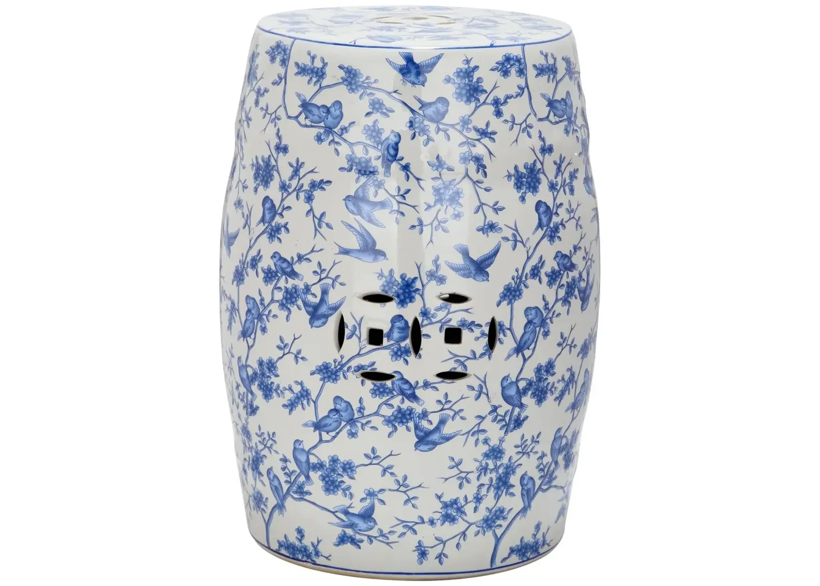 Blue Birds Garden Stool