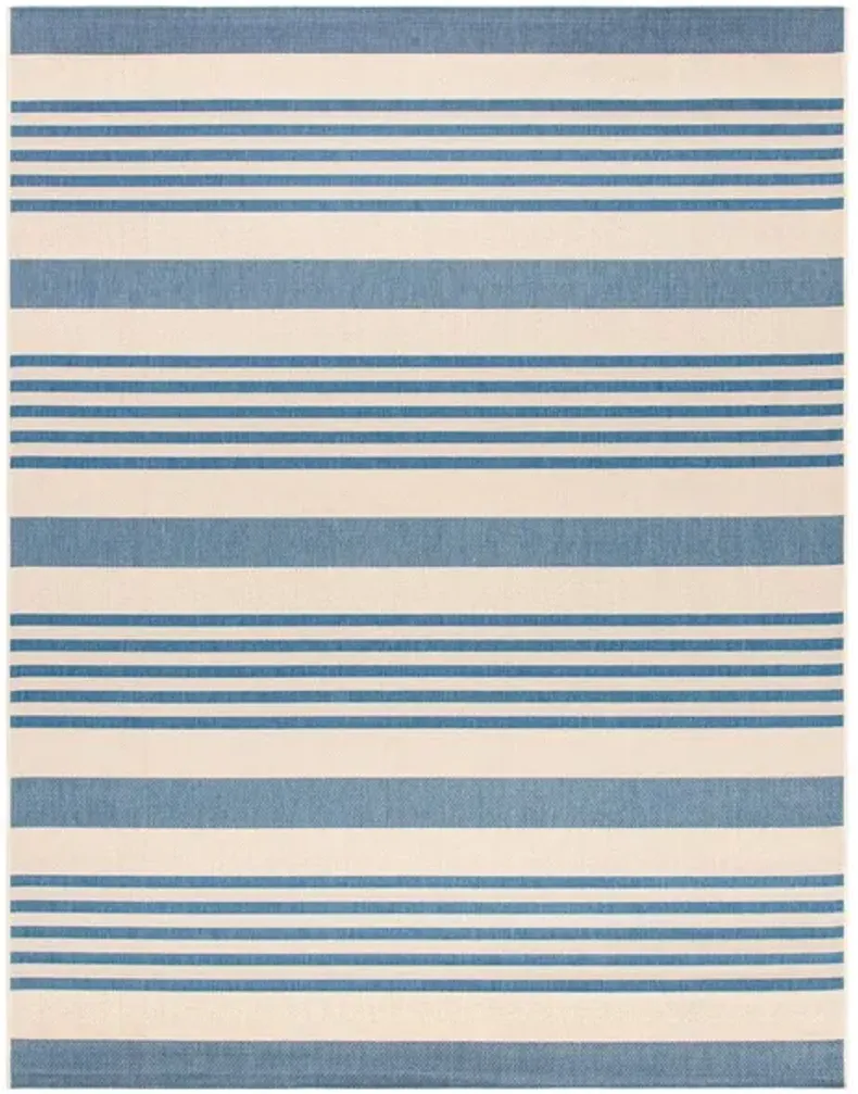 Safavieh BEACH HOUSE Collection BHS222M-6 Beige / Blue 6'-7" X 9'-2"