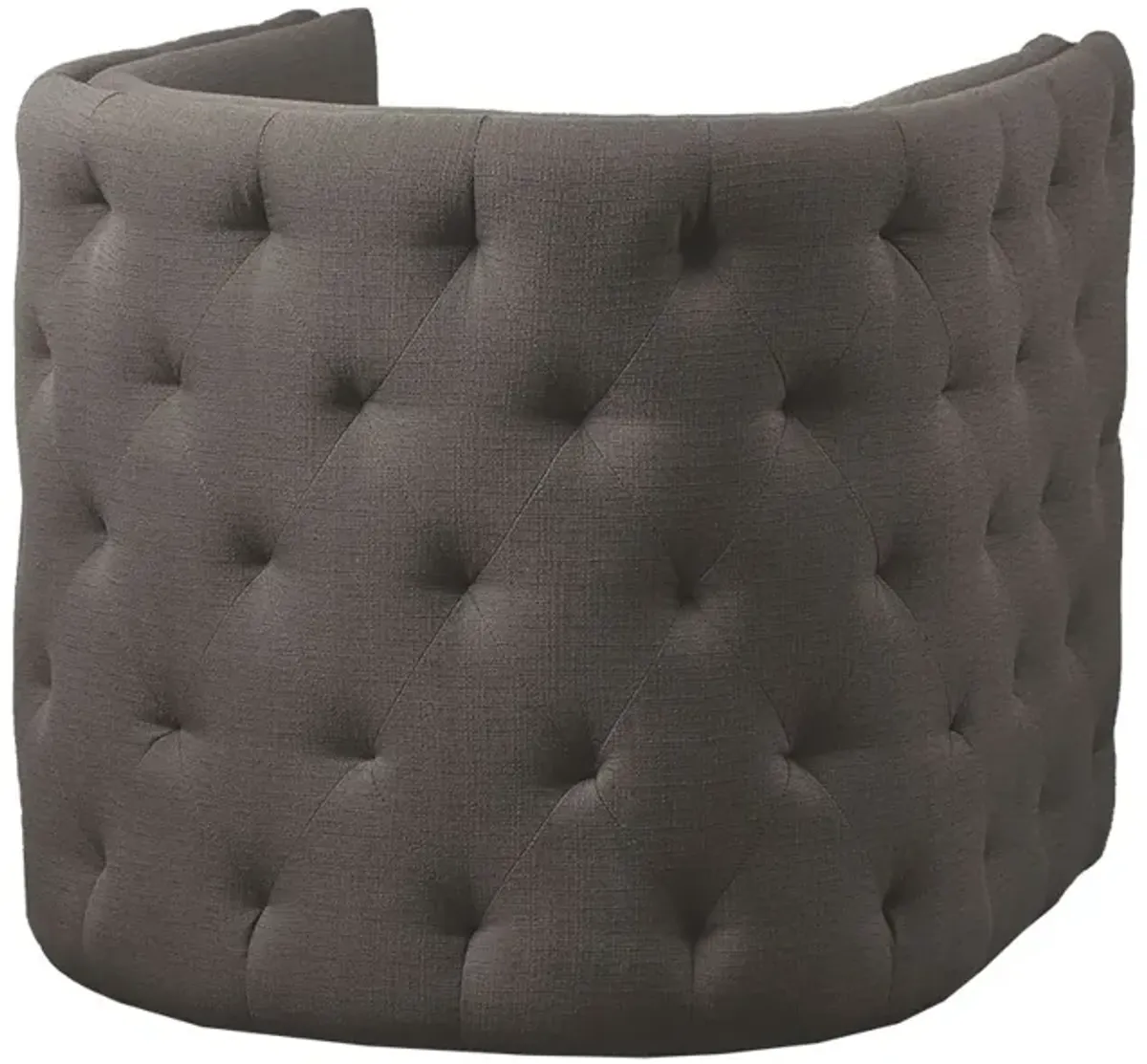 Madison Park Capstone Grey Tufted Barrel Swivel Chair