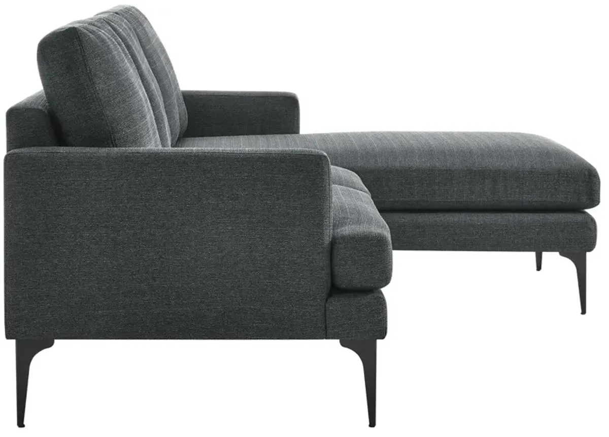 Evermore Right-Facing Upholstered Fabric Sectional