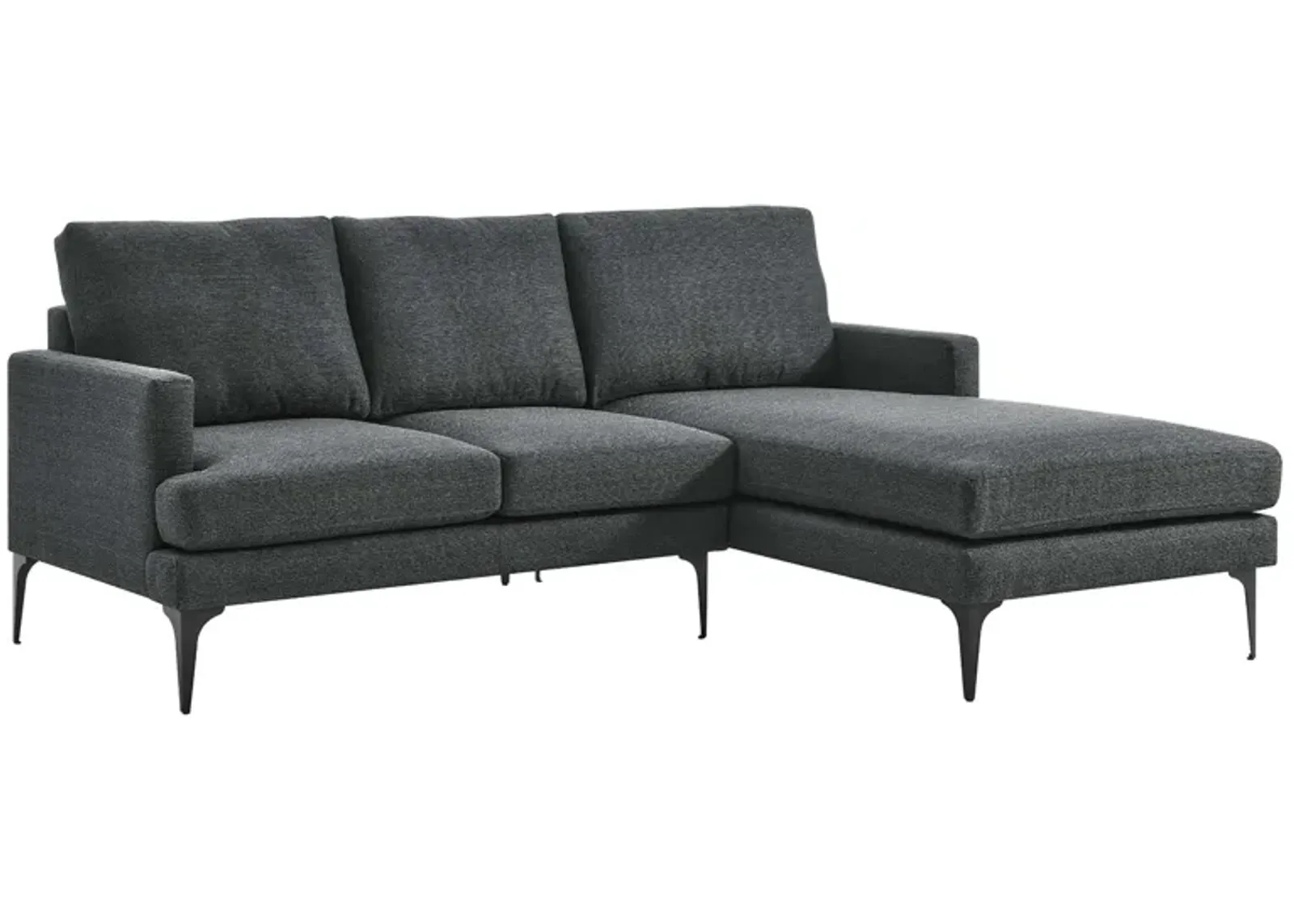 Evermore Right-Facing Upholstered Fabric Sectional