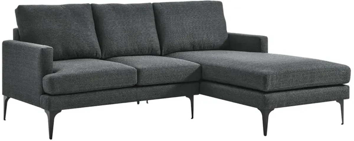 Evermore Right-Facing Upholstered Fabric Sectional