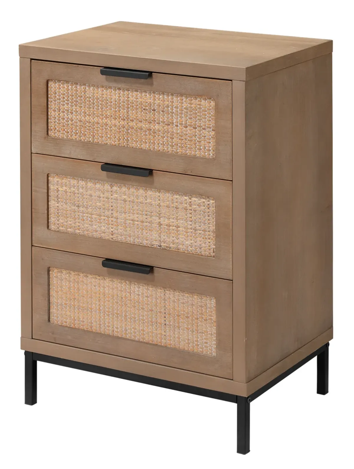 Reed 3 Drawer Side Table