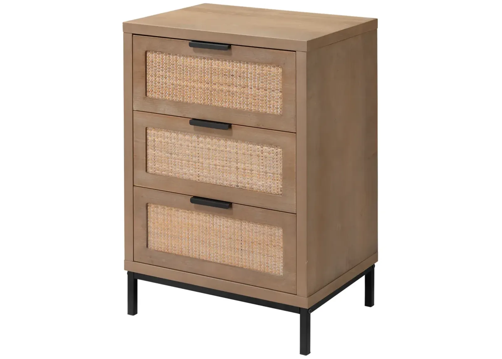 Reed 3 Drawer Side Table