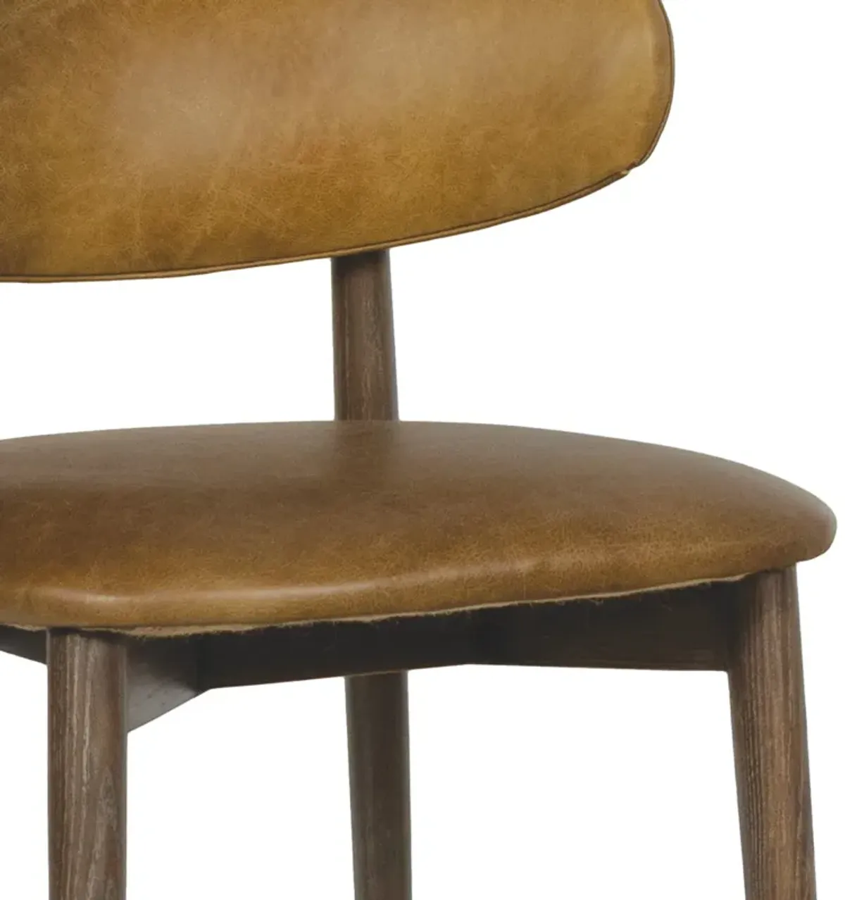 Ethan Leather Counter Stool (Brown)