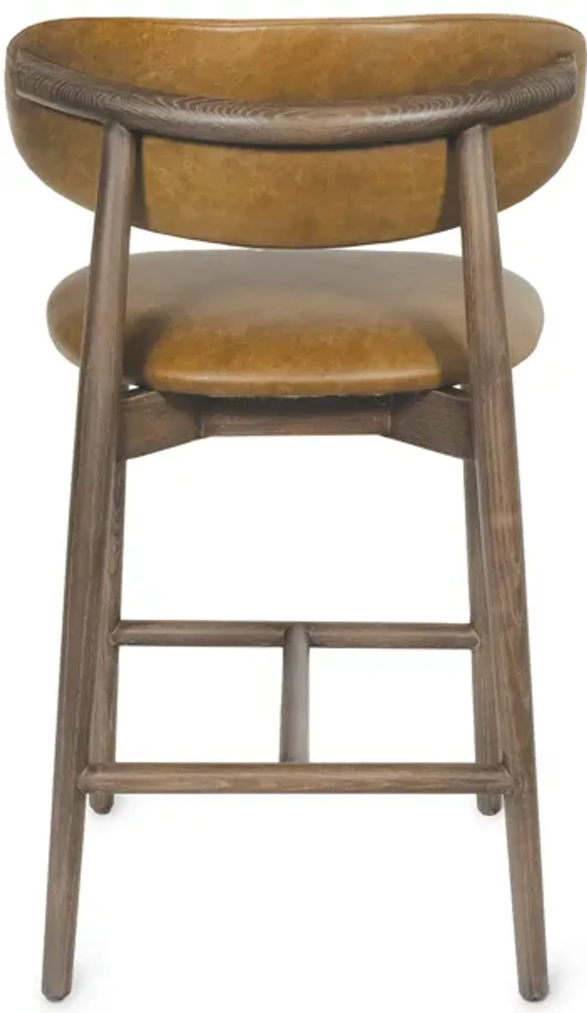 Ethan Leather Counter Stool (Brown)