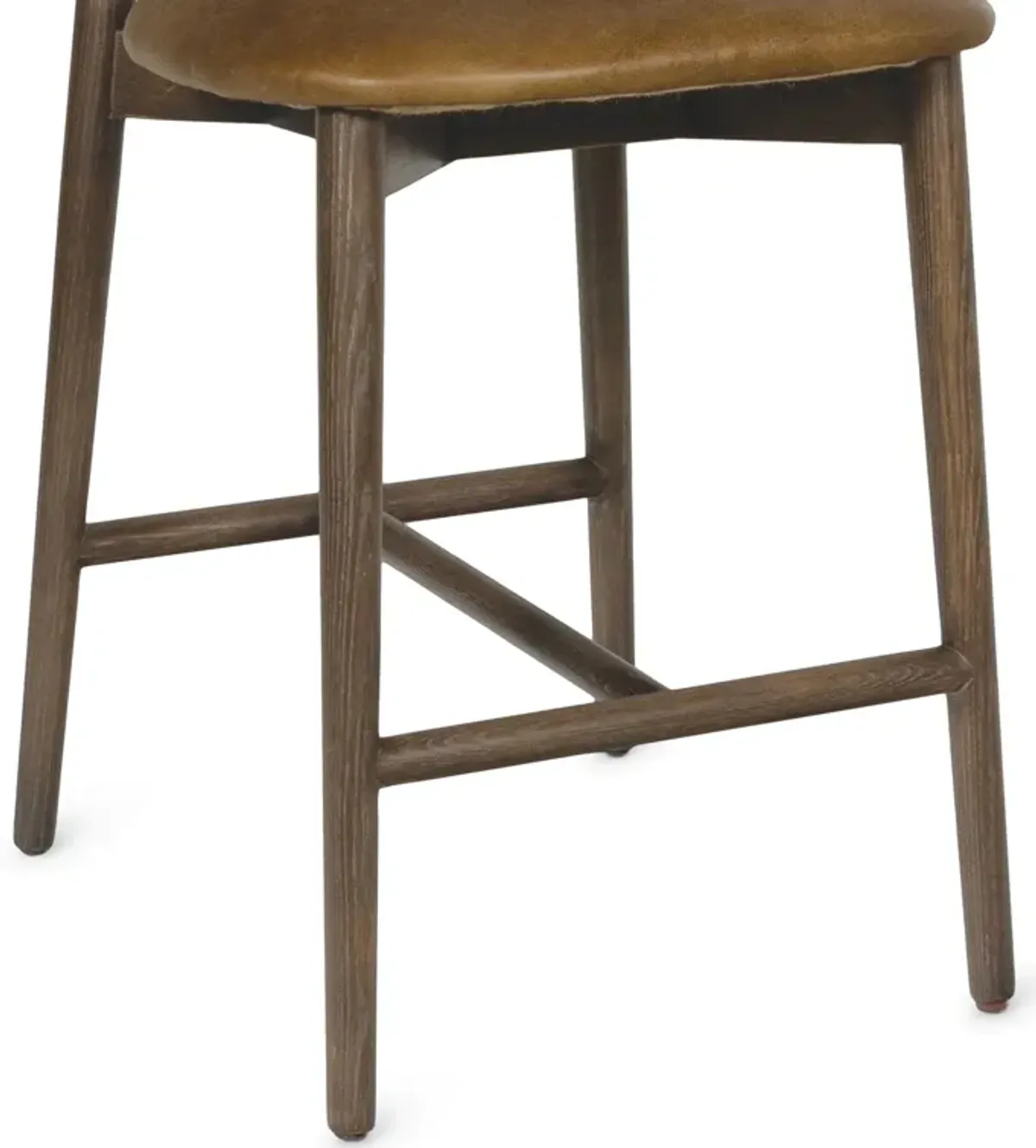 Ethan Leather Counter Stool (Brown)