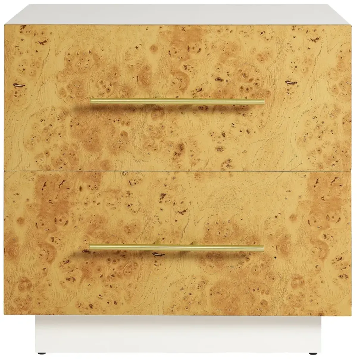 Abel 2-Drawer Burl Wood Nightstand by Modway