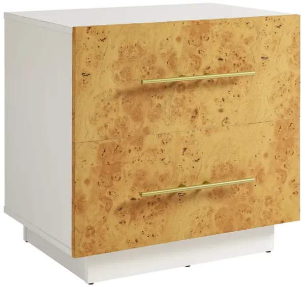 Abel 2-Drawer Burl Wood Nightstand by Modway