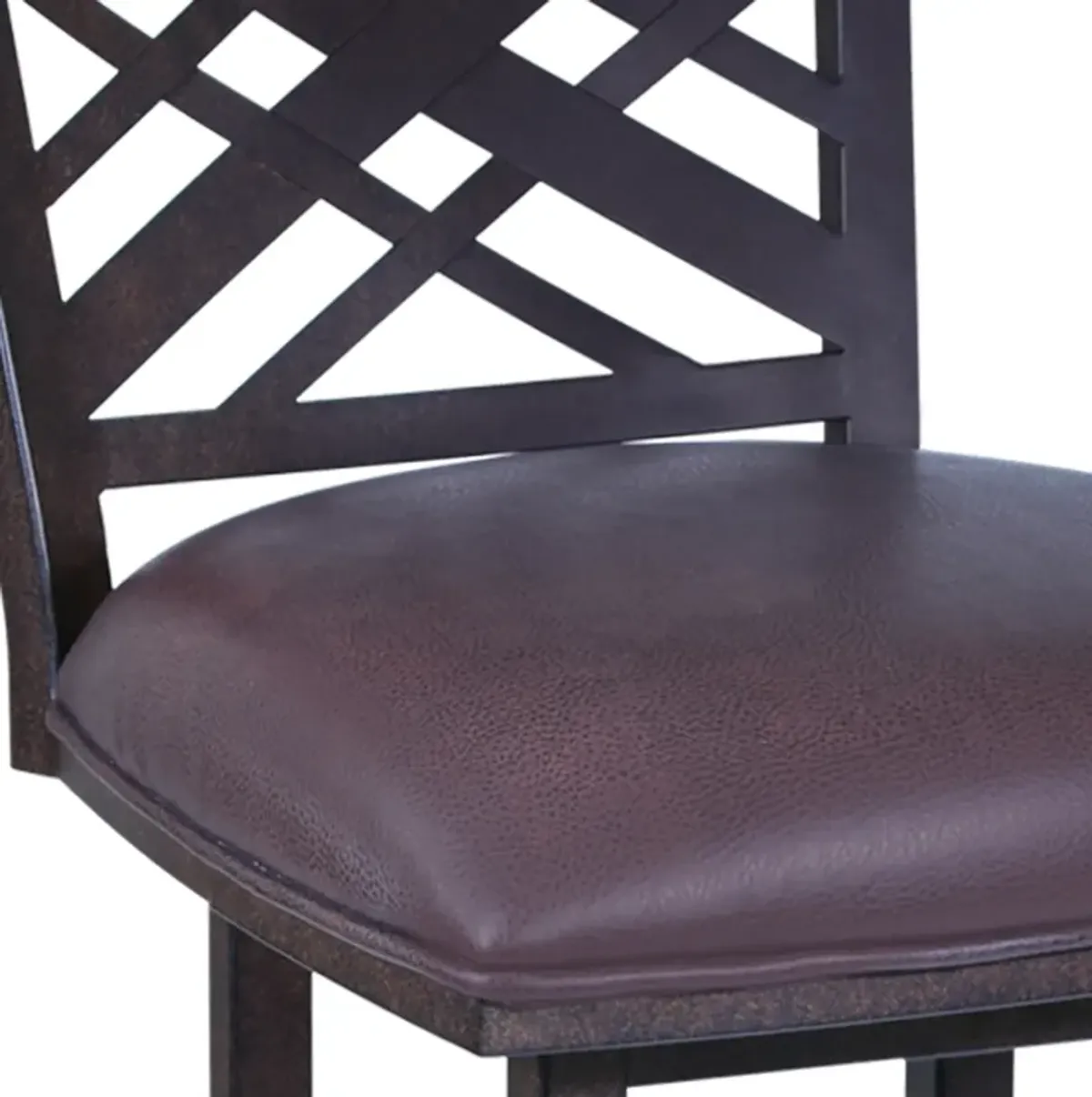 Tahiti 26" Barstool in Auburn Bay finish with Brown Pu upholstery