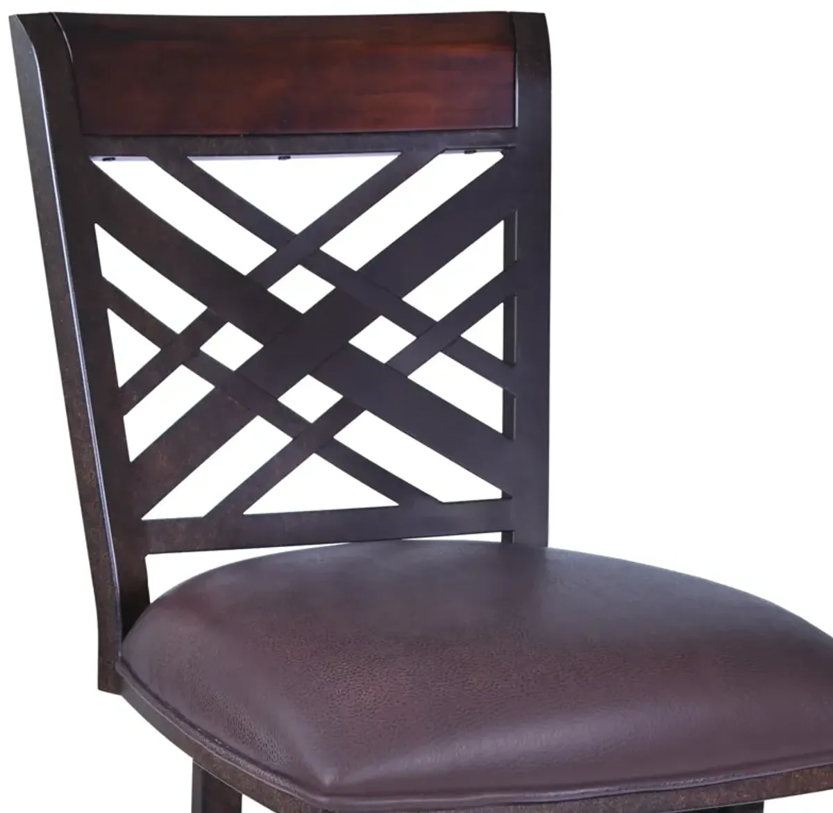 Tahiti 26" Barstool in Auburn Bay finish with Brown Pu upholstery