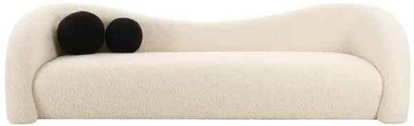 Leonie Beige Faux Shearling Sofa