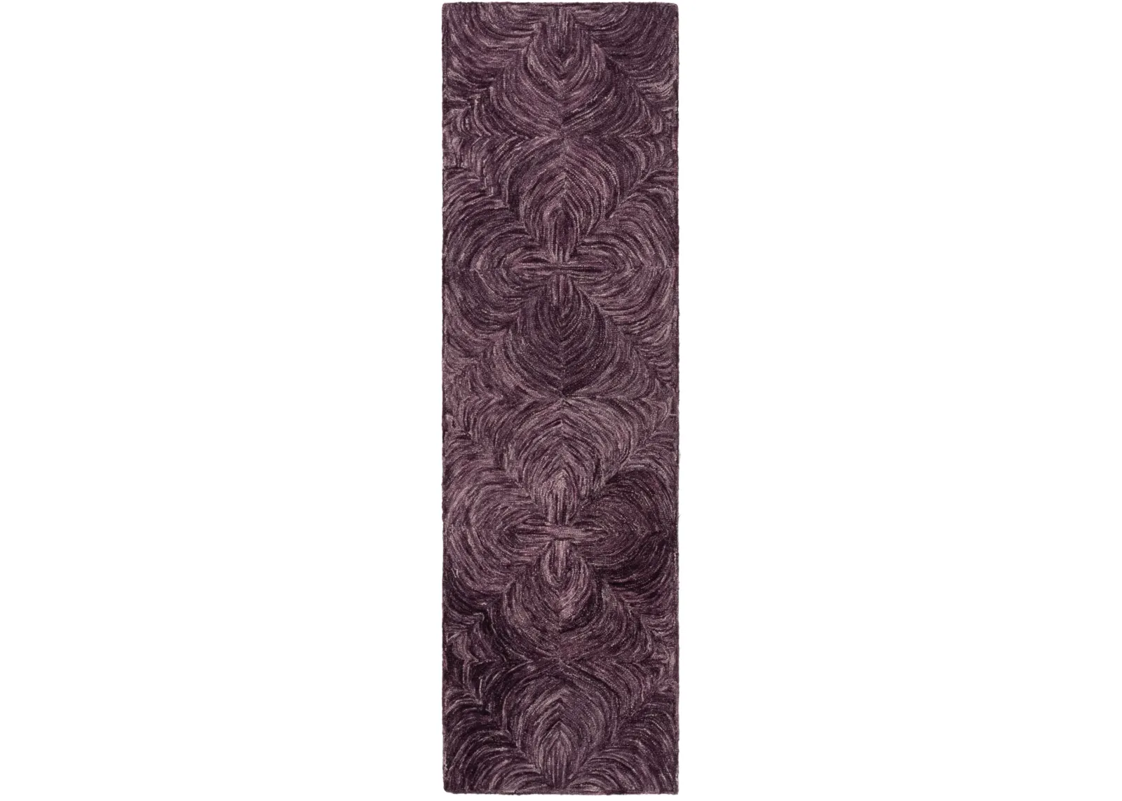 IKAT 632 PURPLE 2'-3' x 8' Runner Rug