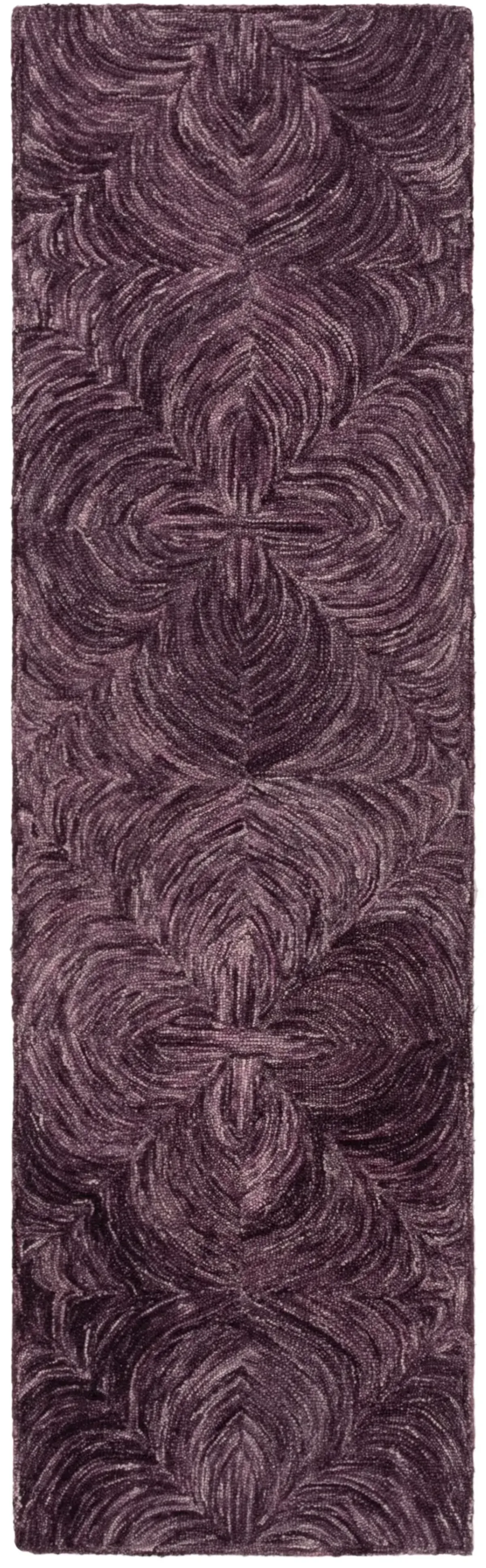 IKAT 632 PURPLE 2'-3' x 8' Runner Rug