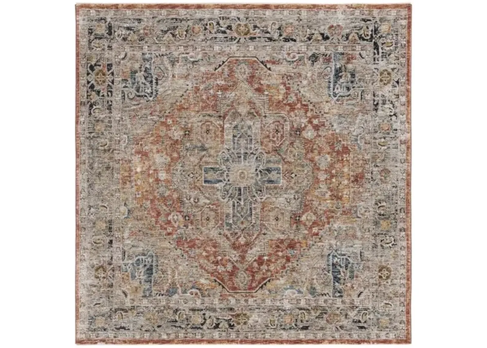 SILVERADO 110 Brown 6'-4' x 6'-4'Square Square Rug